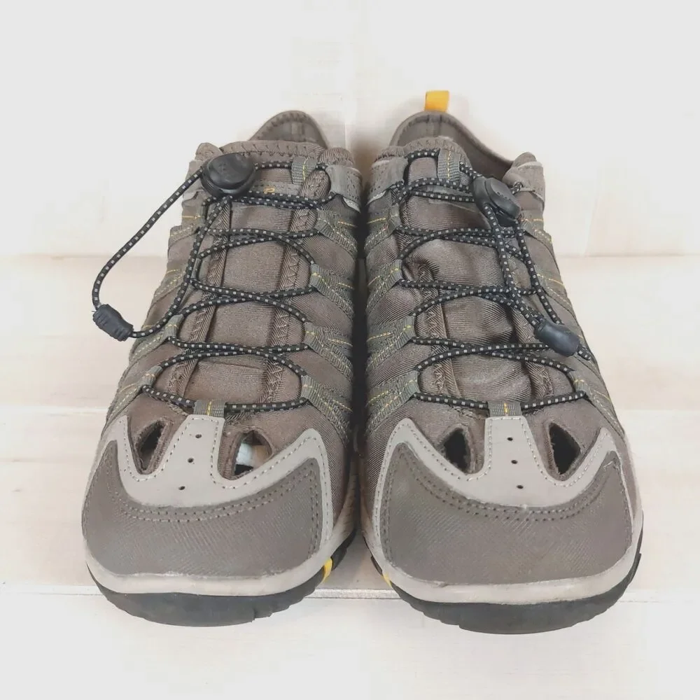 Eddie Bauer Arvada Water Sandals Mens 10 Brown Gray Bungee Trail Hiking Shoes